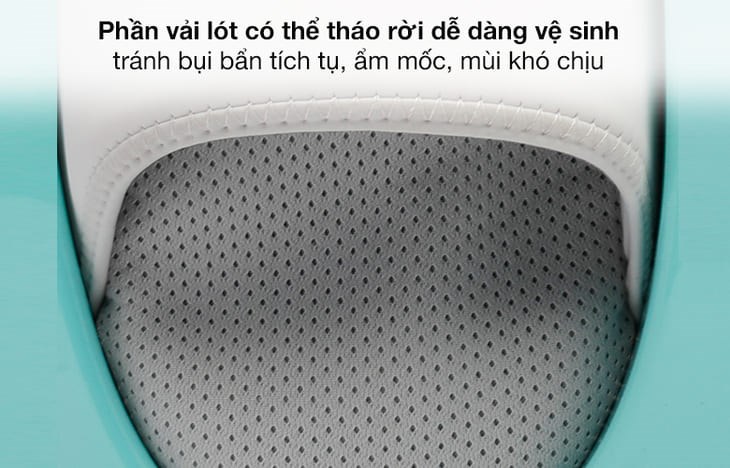 Máy massage chân HASUTA có phần vải bên trong có thể tháo rời dễ dàng vệ sinh