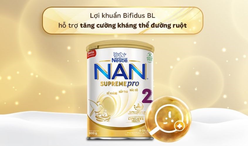 Sữa NAN Supreme giúp ngăn ngừa các bệnh về đường tiêu hóa