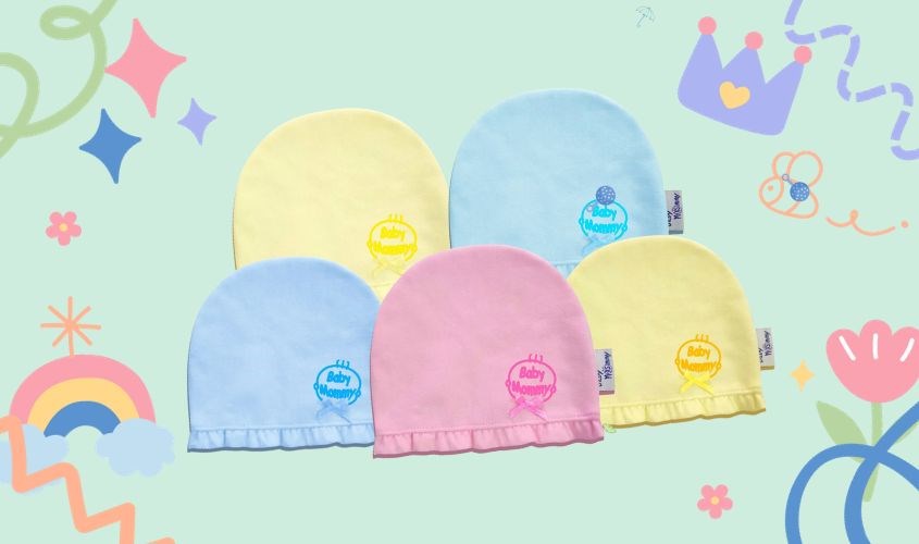 Nón sơ sinh bèo bé gái BabyMommy - Màu ngẫu nhiên (0 - 6 tháng)
