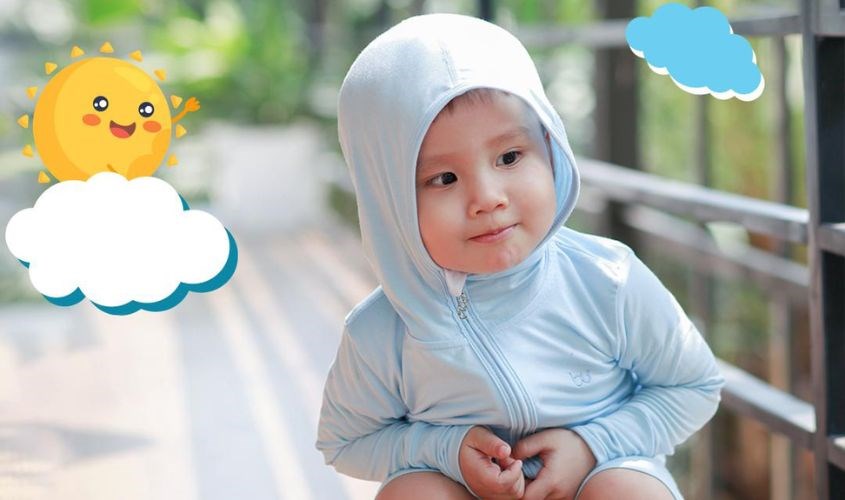 Áo chống nắng bảo vệ da bé trước tia cực tím