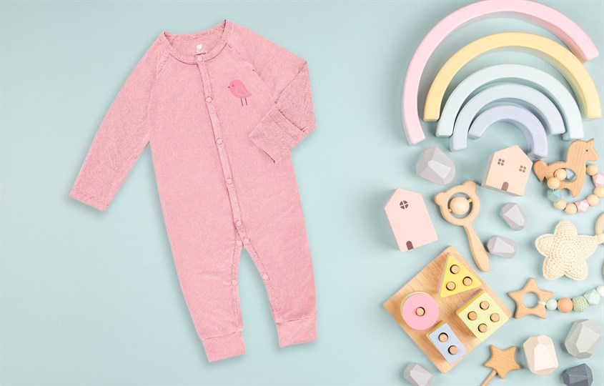 Bodysuit bé gái Lullaby NH114V màu hồng nhạt