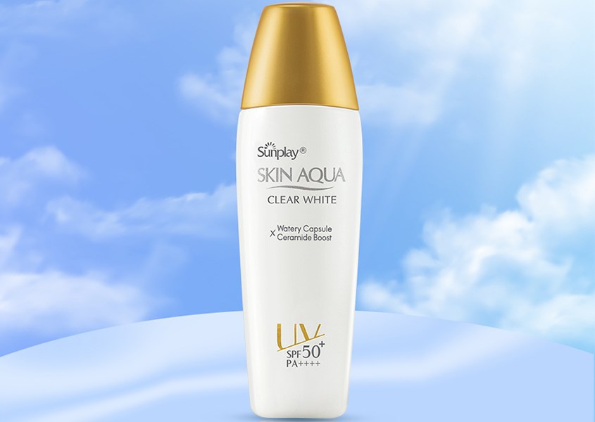 Sữa chống nắng dưỡng trắng cho da dầu và da hỗn hợp Sunplay Skin Aqua Clear White SPF 50+ PA++++ 25g