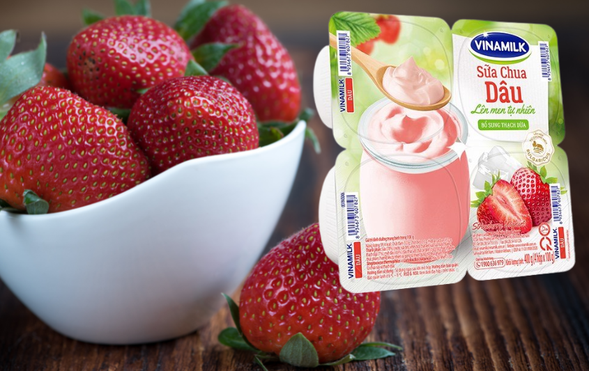 Lốc 4 hộp sữa chua vị dâu