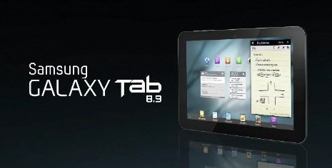 Samsung Galaxy Tab 8.9 sở hữu trọng lượng chỉ có 465 grams