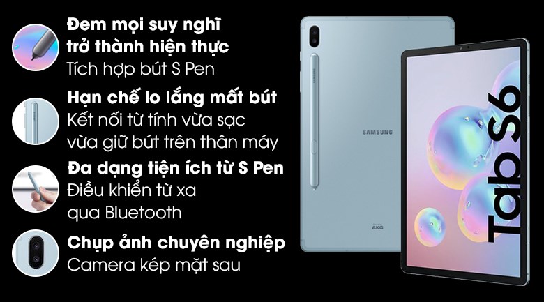 Galaxy Tab S6 sở hữu ngoại hình sang trọng, hiện đại với độ dày chỉ 5.7 mm