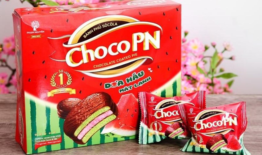 Bánh chocopie vị dưa hấu Choco PN 238g (hộp 14 cái)