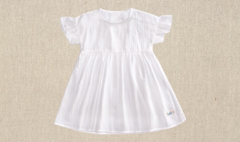 Đầm bé gái Haki màu trắng cánh tiên