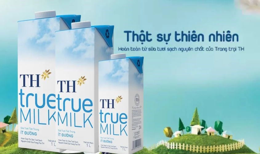 Sữa tươi TH true MILK ít đường 1 lít