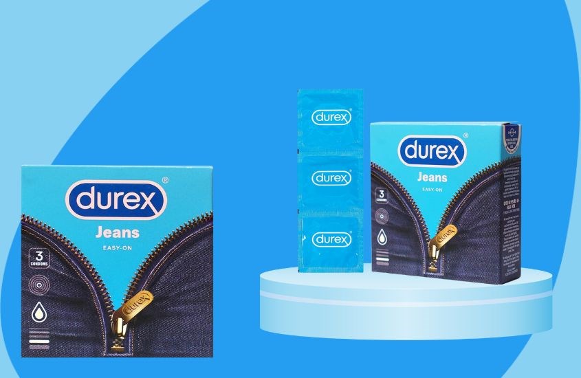 Hộp 3 cái bao cao su Durex Jeans 52.5 mm