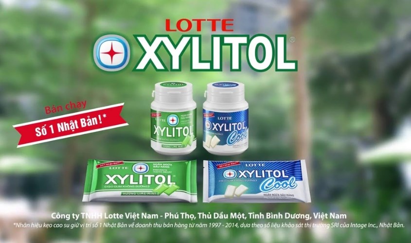 Kẹo singum Lotte Xylitol hương bạc hà, chanh hũ 58g (từ 4 tuổi)