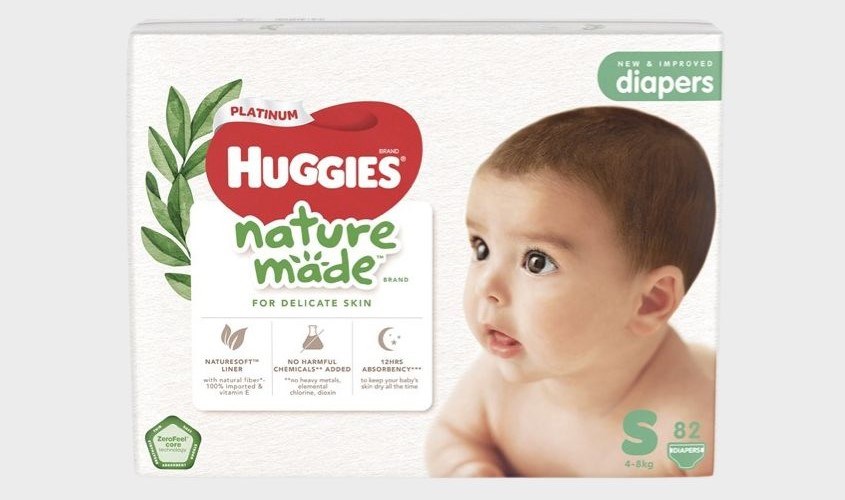 Tã dán Huggies Platinum nature made siêu cao cấp size S 82 miếng (4 - 8 kg)