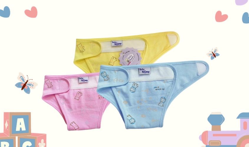 Set 3 tã vải màu in họa tiết BabyMommy size S (4 - 8 kg)