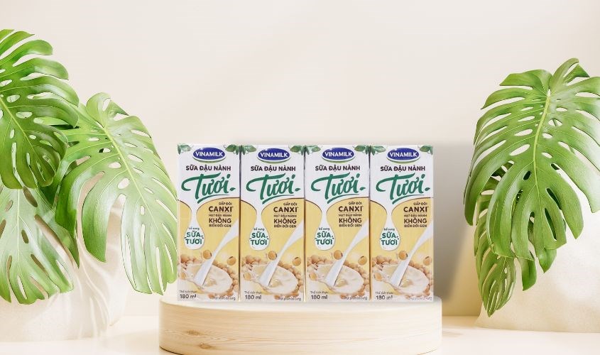 Lốc 4 hộp sữa đậu nành tươi Vinamilk 180 ml (từ 4 tuổi) Lốc 4 hộp sữa đậu nành tươi Vinamilk 180 ml (từ 4 tuổi)