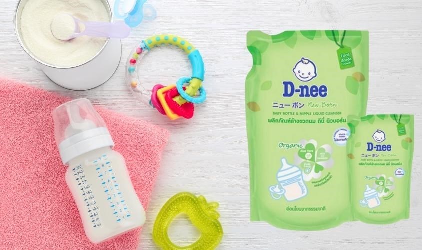 Nước rửa bình sữa D-nee Organic túi 550 ml hương cam