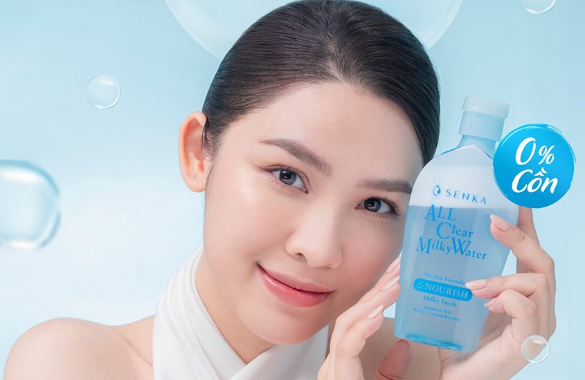 Sữa tẩy trang 2 lớp chiết xuất Đậu Nành Senka All Clear Milky Water 230 ml