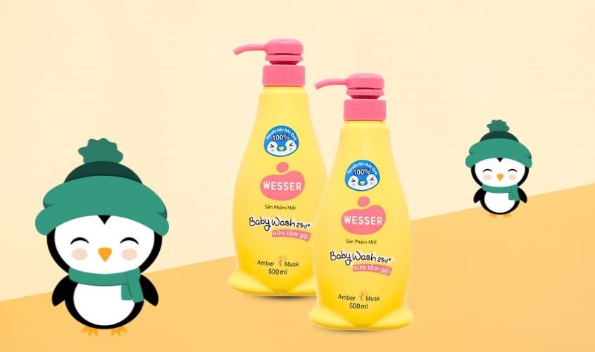Combo 2 sữa tắm & gội 2in1 cho bé Wesser hương hổ phách 500 ml Combo 2 sữa tắm & gội 2in1 cho bé Wesser hương hổ phách 500 ml