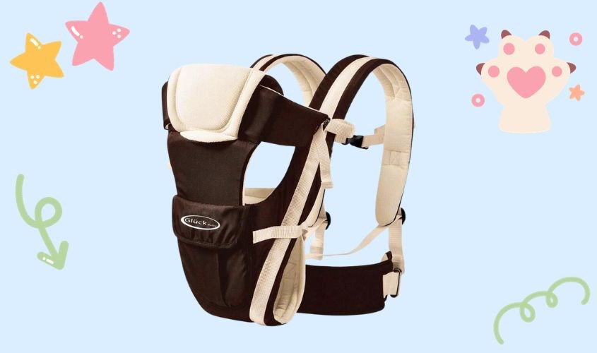 Địu em bé 4 tư thế Gluck Baby GP708 - Màu nâu (0 - 18 tháng)