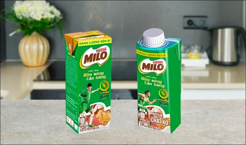 Sữa Milo uống liền dạng hộp giấy pha sẵn