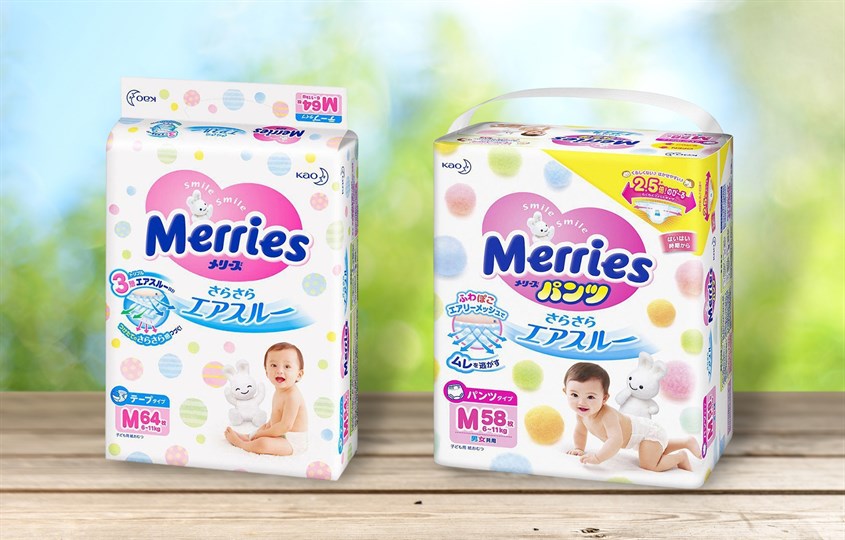 Phân biệt bỉm Merries nội địa và nhập khẩu