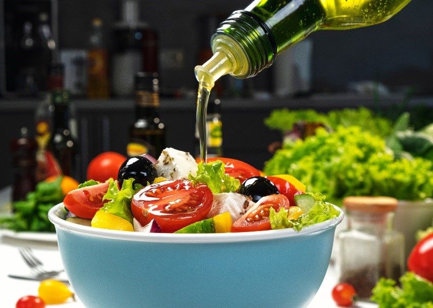 Sử dụng dầu óc chó cùng salad sẽ giúp bé ăn được nhiều rau hơn Sử dụng dầu óc chó cùng salad sẽ giúp bé ăn được nhiều rau hơn