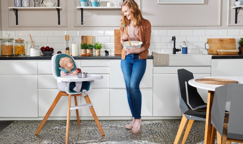 Ghế ăn Kinderkraft KK.TIXI (6 tháng - 5 tuổi) - Màu xanh dương