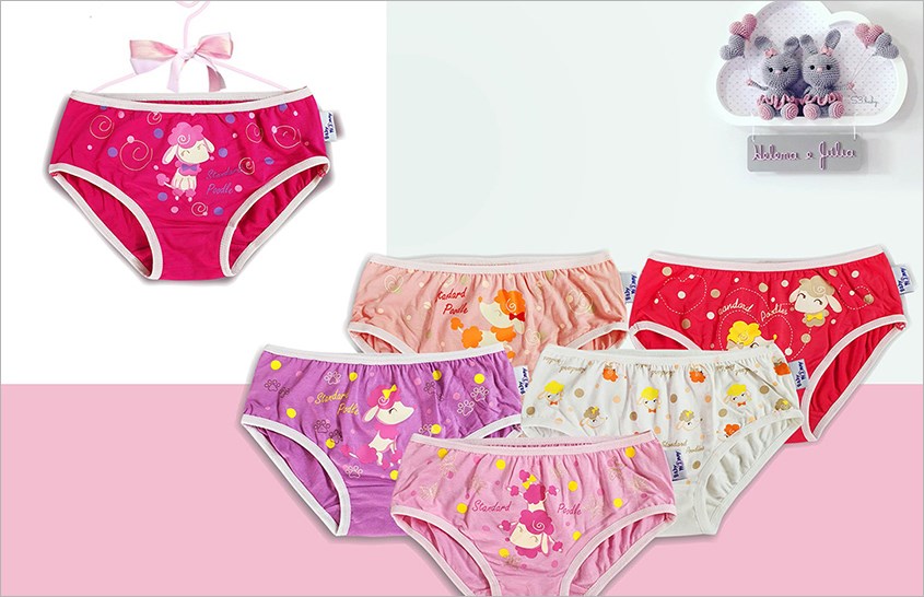 Quần chip bé gái BabyMommy viền thun - Màu ngẫu nhiên Quần chip bé gái BabyMommy viền thun - Màu ngẫu nhiên