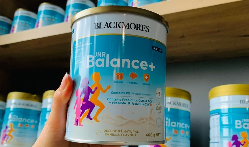 Sữa bột Blackmores JNR Balance+ hương vani 400g (1 - 10 tuổi)