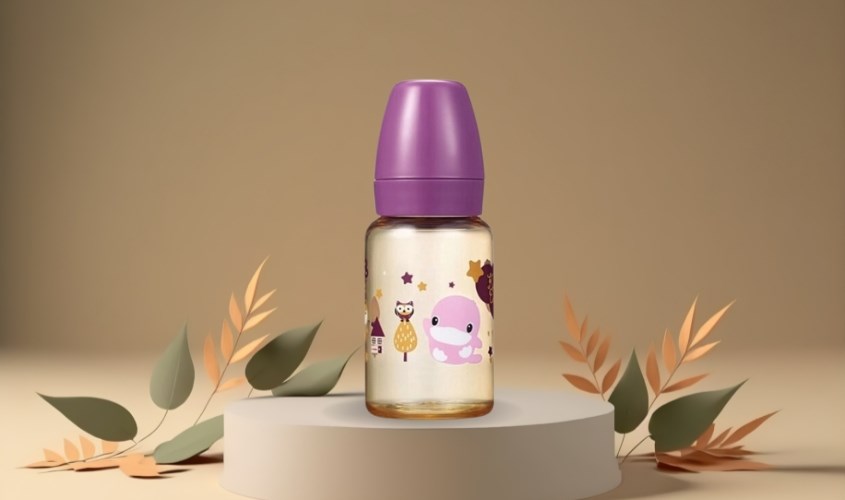 Bình sữa nhựa PPSU KuKu KU5854 cổ hẹp 140 ml - Màu ngẫu nhiên (mọi độ tuổi)