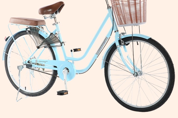 Xe đạp đường phố City Thống Nhất LD 24-02 24 inch có cặp bánh xe cứng cáp cùng lốp xe có nhiều gai, hạn chế tình trạng trượt bánh tốt