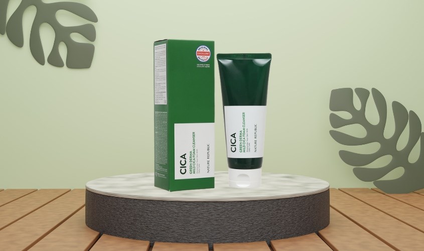 Sữa rửa mặt chiết xuất Keo Ong và Rau Má Nature Republic Green Derma Mild Cica 150 ml