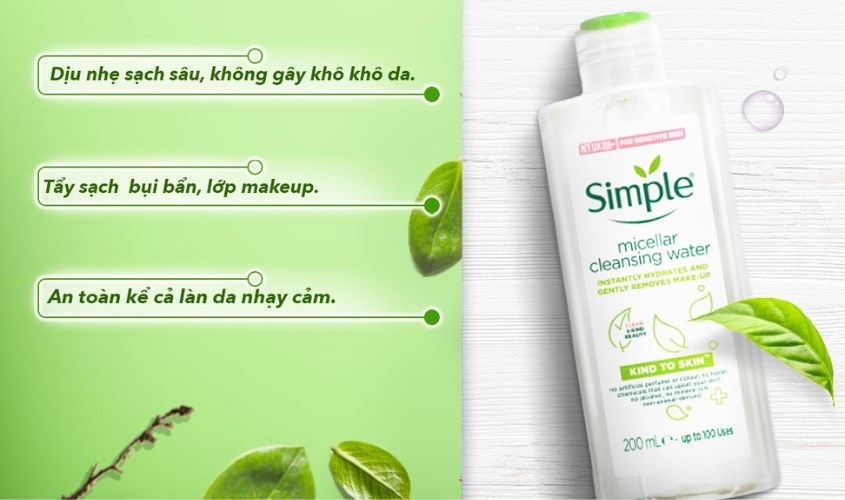 Nước tẩy trang Simple