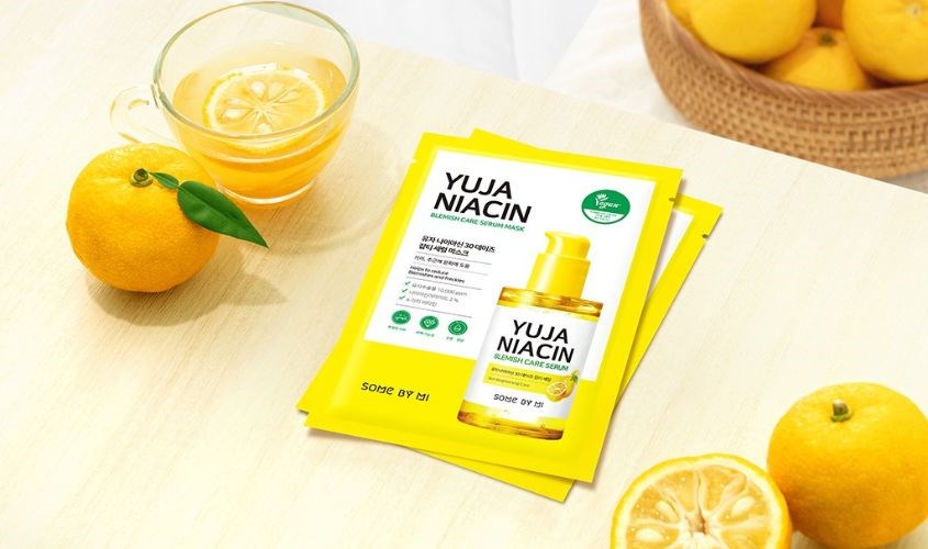 Mặt nạ giấy Quýt Yuja cấp ẩm và dưỡng sáng da Some By Mi Yuja Niacin 30 Days Blemish Care Serum 25g