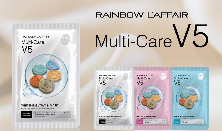 Mặt nạ giấy Vitamin dưỡng sáng da Rainbow L