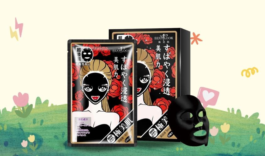Mặt nạ đen Hoa Sơn Trà dưỡng da, cấp ẩm SexyLook Intensive Moisturizing 28 ml (hộp 5 miếng)