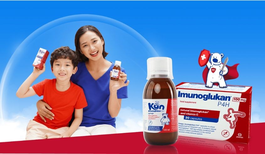 Sử dụng sản phẩm sẽ giúp trẻ giảm tình trạng chậm phát triển Sử dụng sản phẩm Imunoglukan P4H sẽ giúp trẻ giảm tình trạng chậm phát triển