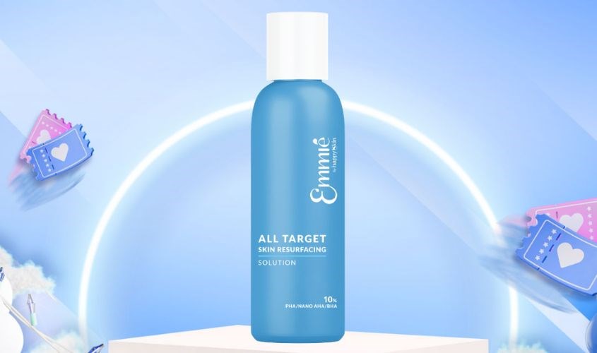 Dung dịch tẩy tế bào chết và cân bằng da mặt Emmié All Target 10% PHA/NANO AHA/BHA 160 ml