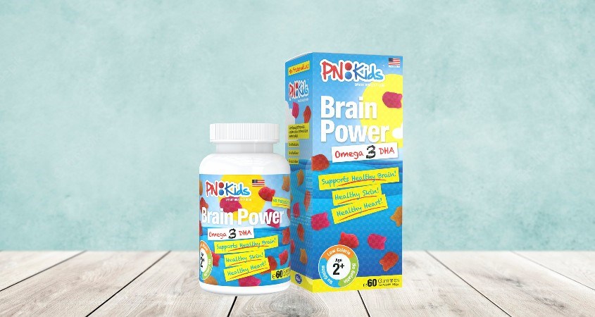 Viên nhai PN Kids Brain Power Omega 3 DHA bổ não, bổ mắt