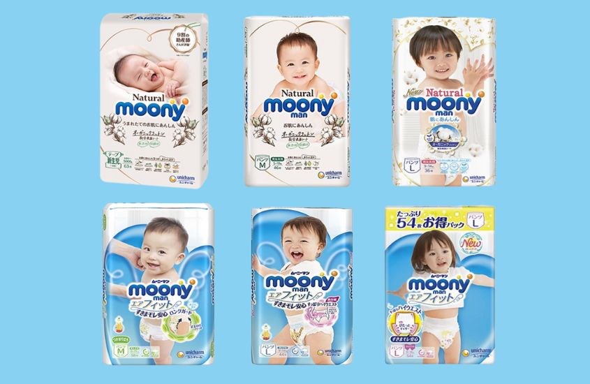 Các loại bỉm Moony theo công dụng Các loại bỉm Moony theo công dụng