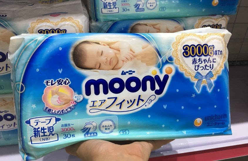 Bỉm Moony dành cho trẻ sinh non Bỉm Moony dành cho trẻ sinh non