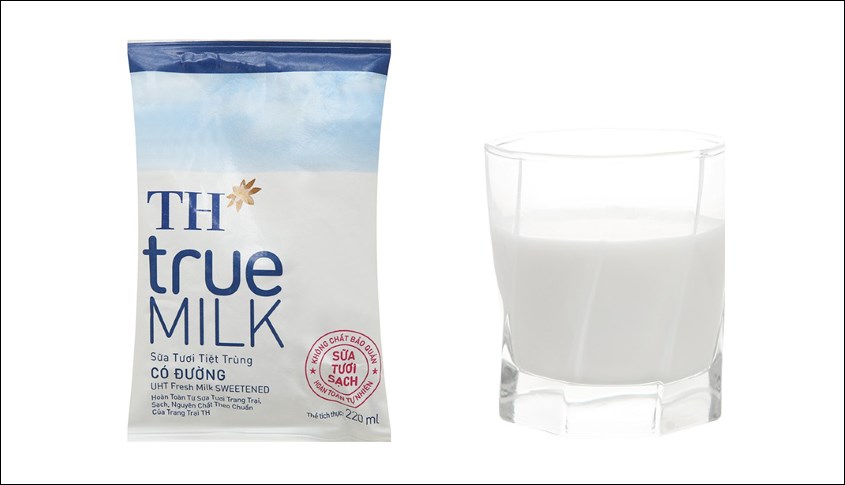 Sữa tươi TH true MILK có đường 220 ml