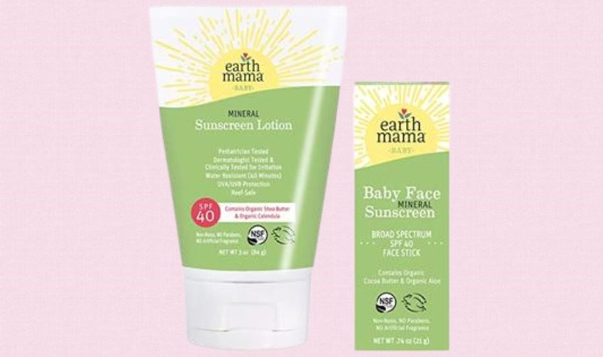 Earth Mama Baby Face Mineral Sunscreen Face Stick SPF 40