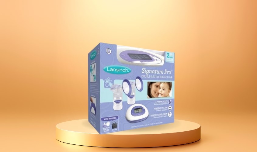 Thiết kế máy hút sữa Lansinoh khá gọn nhẹ, kiểu dáng tiện dụng