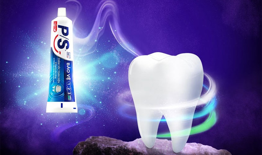 Kem đánh răng P/S bảo vệ 123 chăm sóc toàn diện hương bạc hà 180g