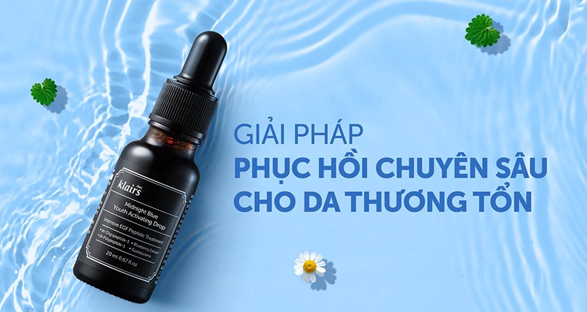 Bổ sung Tinh chất dưỡng ẩm phục hồi da Klairs Midnight Blue Youth Activating Drop 20 ml