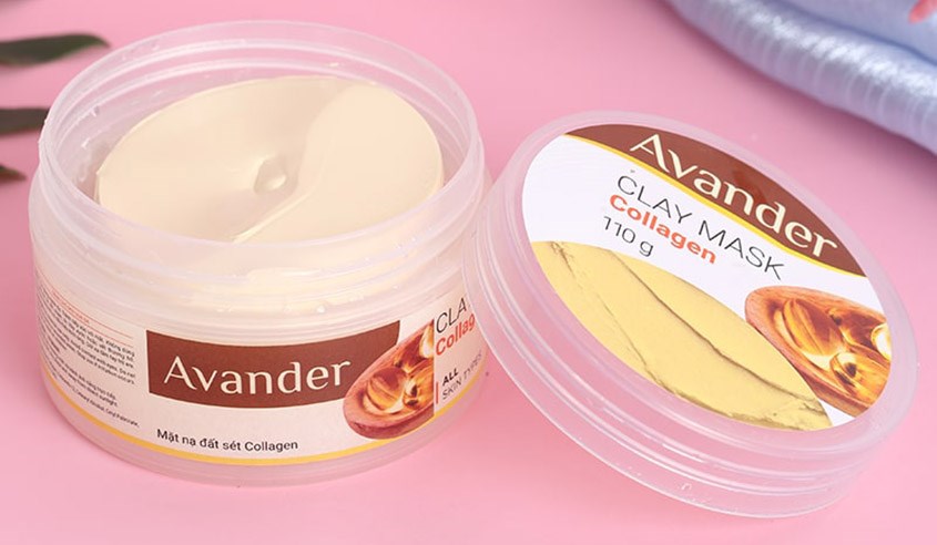 Mặt nạ đất sét tinh chất Collagen Avander dưỡng sáng, chống lão hoá 110g (Hủ)