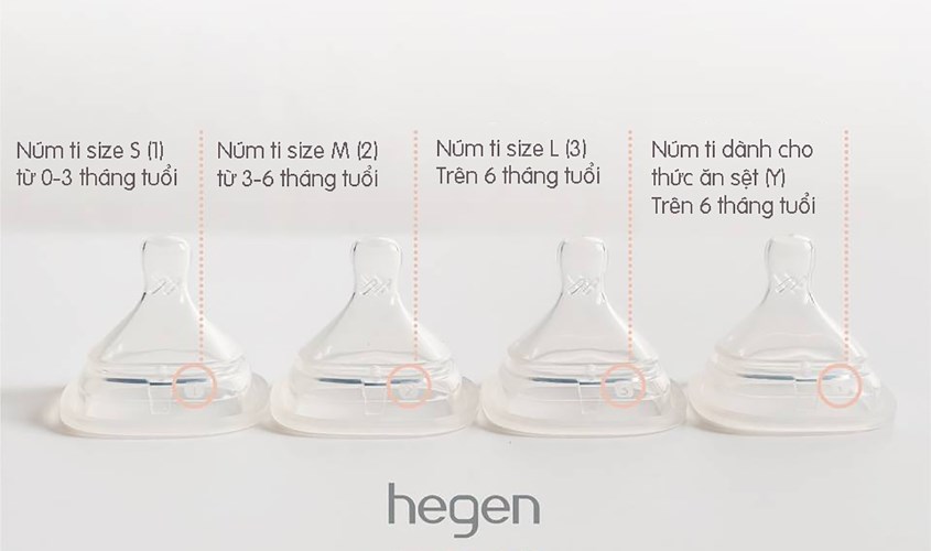 Bộ 2 núm ti Hegen cổ rộng size Y (từ 6 tháng) Bộ 2 núm ti Hegen cổ rộng size Y (từ 6 tháng)
