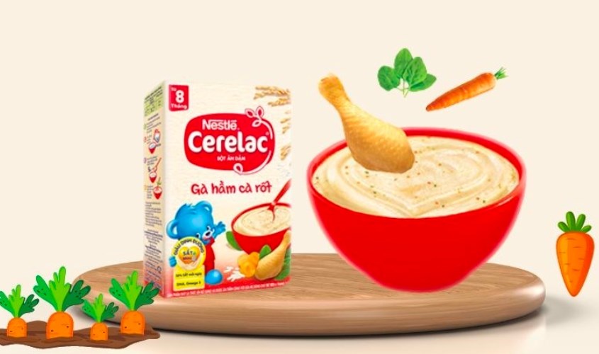 Bột ăn dặm Nestle Cerelac gà hầm cà rốt