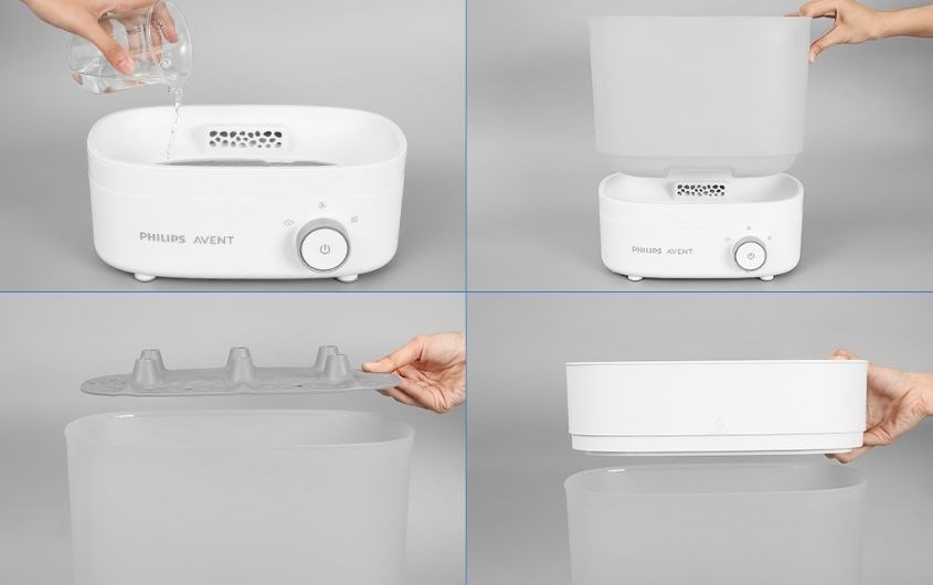 Máy tiệt trùng Philips Avent tự động ngắt điện đảm bảo an toàn tuyệt đối