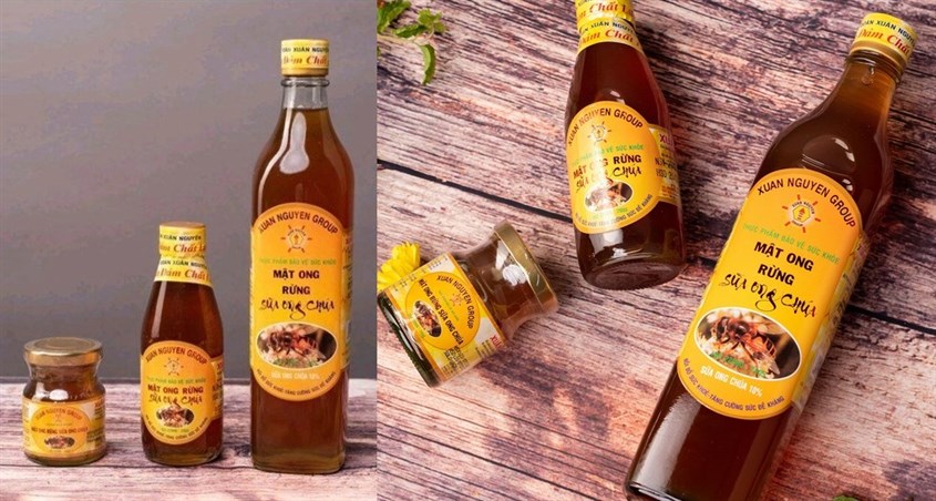 Mật ong rừng nguyên chất pha sữa ong chúa Xuân Nguyên 500 ml