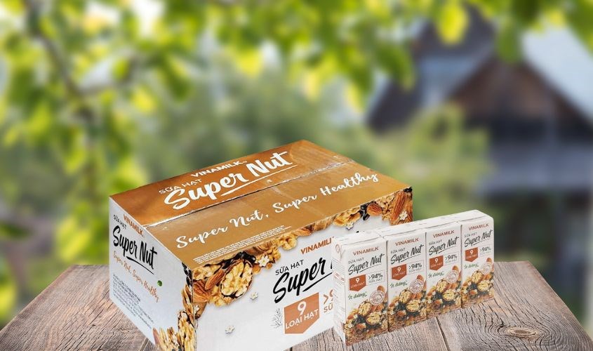 Thùng 24 hộp sữa hạt Vinamilk Super Nut 180 ml (từ 4 tuổi)